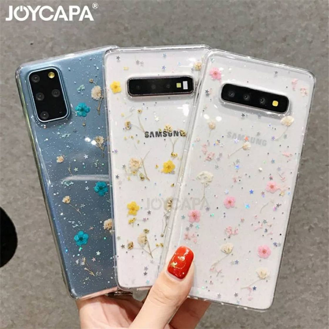 Producto Flores Secas Real Glitter Case Para Samsung