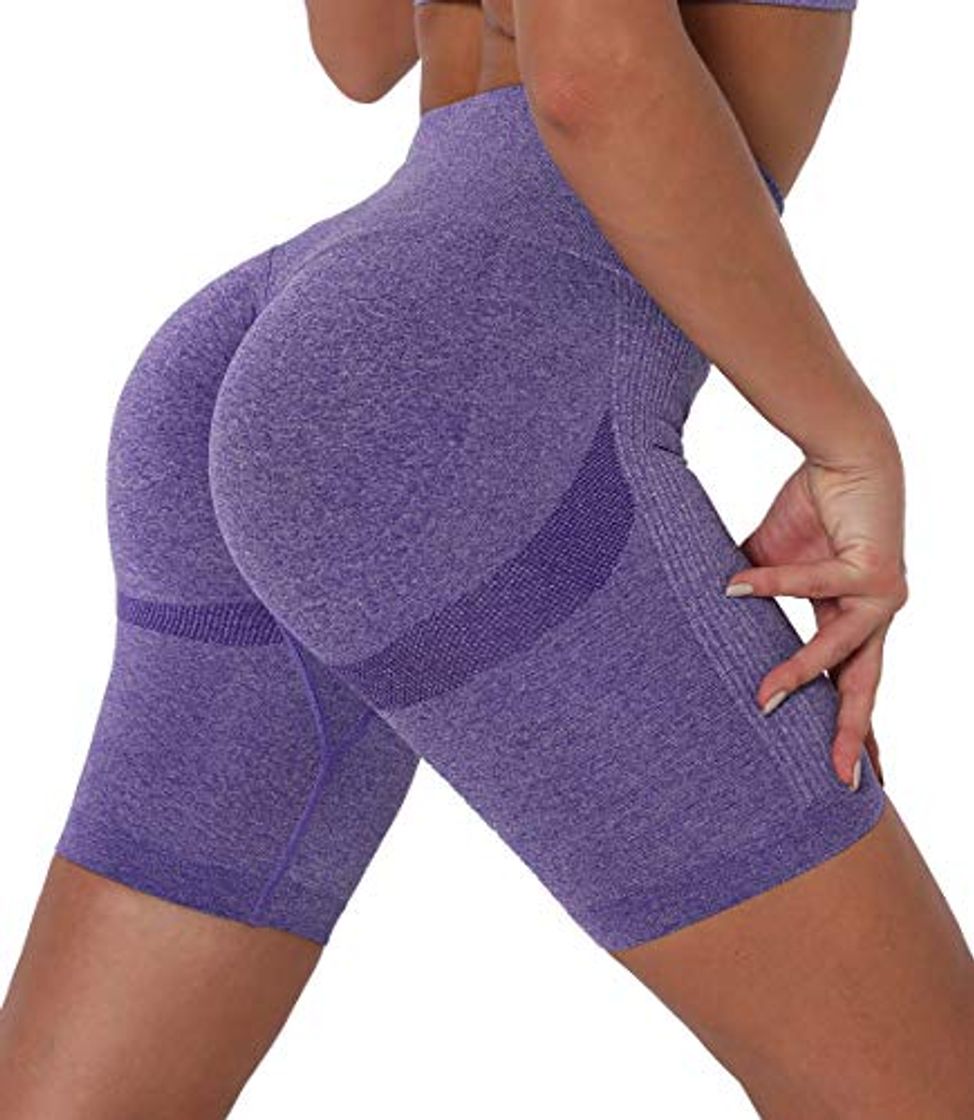 Fashion Lalamelon Pantalones Cortos Leggings Mujer Mallas Cortas Deportivos Push Up de Cintura Alta Yoga Leggins Shorts de Verano Fitness Running Elásticos Cómodo y Transpirable