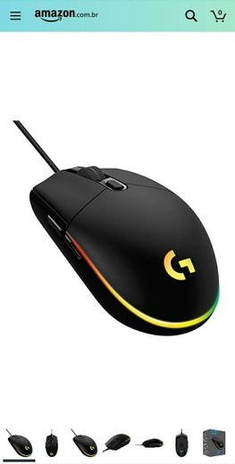 Mouse Gamer RGB Logitech G203 LIGHTSYNC com Efeito de Ondas 