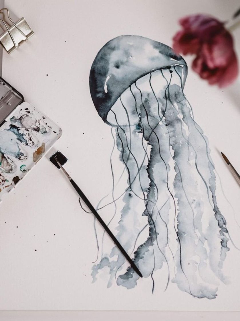 Moda Watercolor jellyfish 