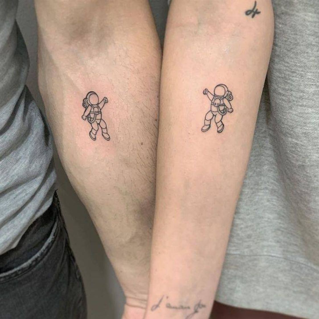 Moda Tatuagens de casal de astronautas 