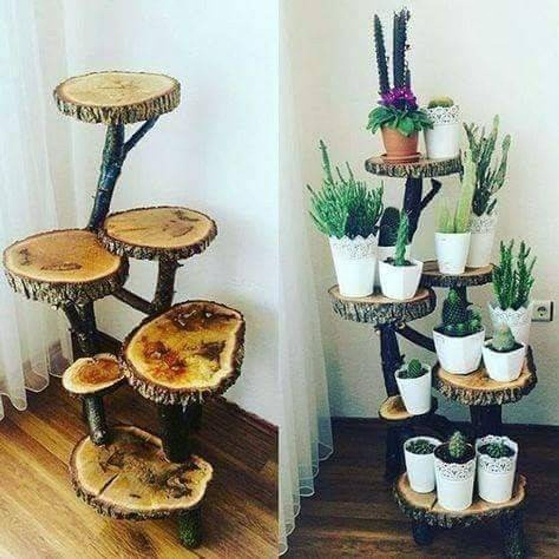 Social Prateleira pra plantas feita de madeira 