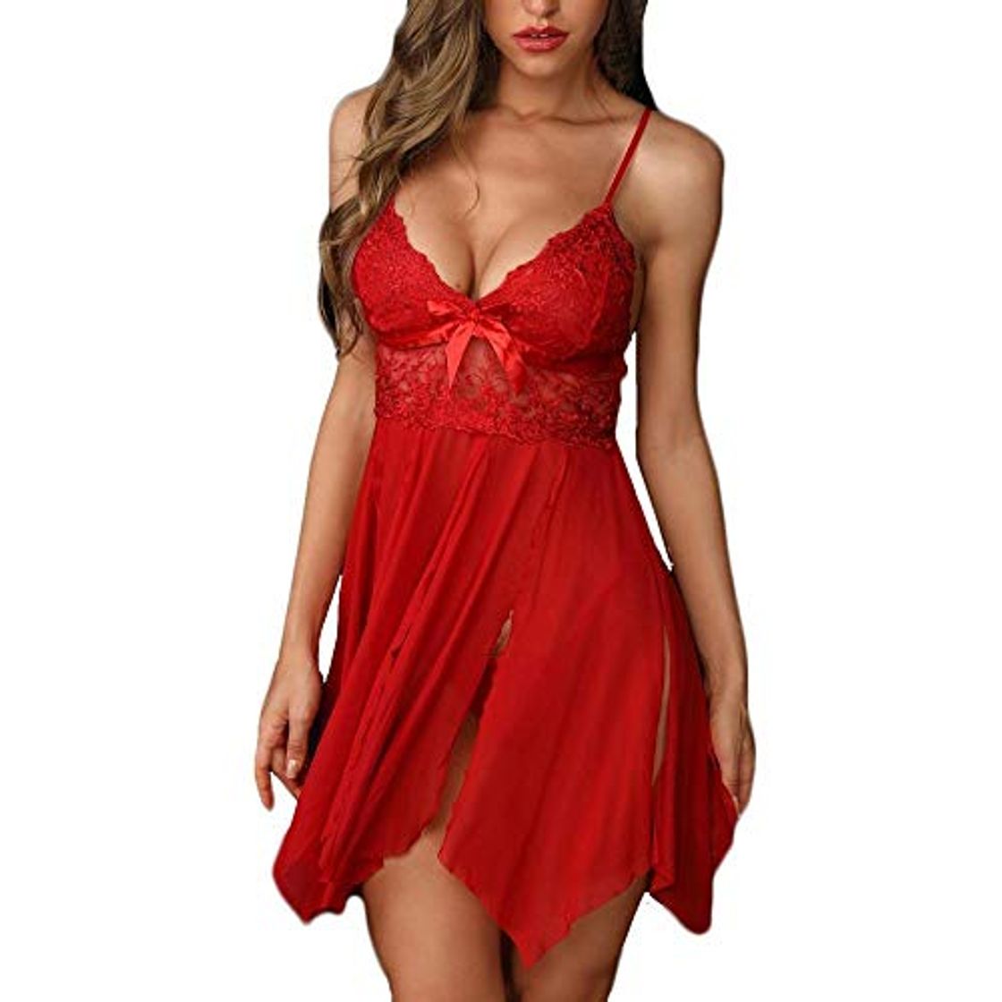 Products Mujer Ropa De Dormir Chemises & Negligeessexy Girl Cute Lingerieporno Red Lace