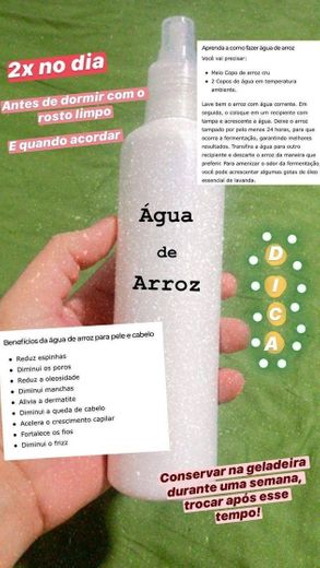 benefícios da água do arroz