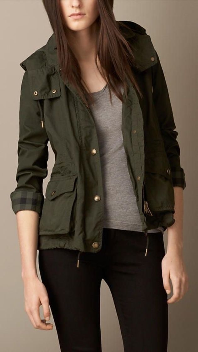 Fashion Jaqueta Parka Verde militar 💚