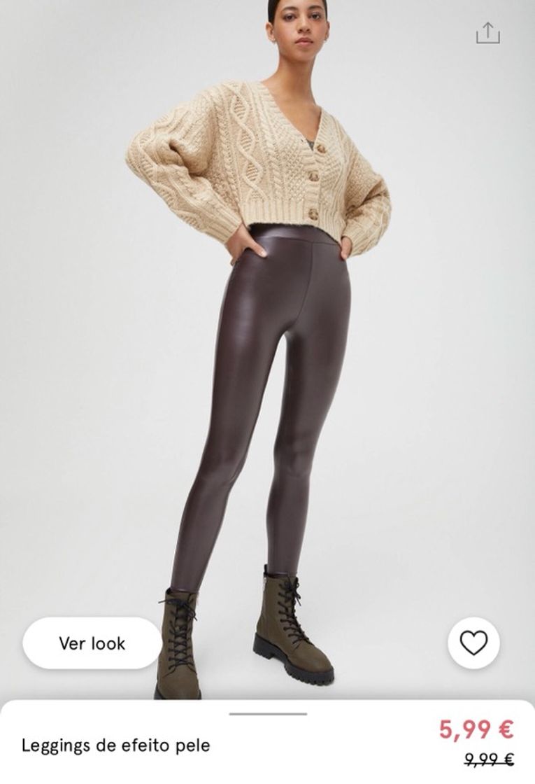 Moda Leggings de efeito pele - PULL&BEAR