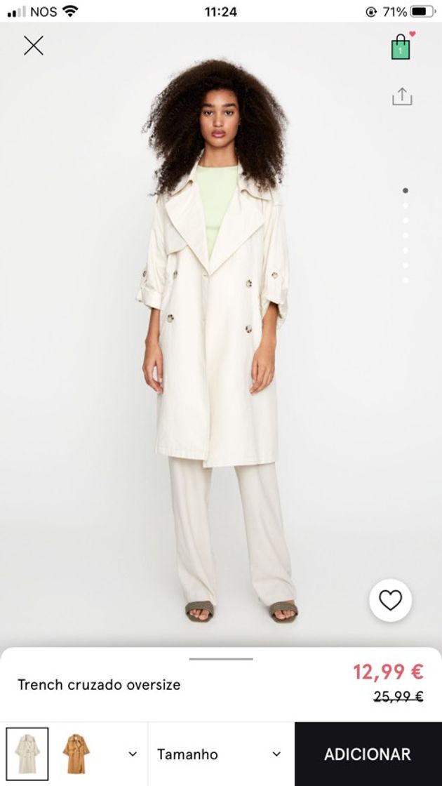 Moda Trench cruzado oversize - PULL&BEAR 