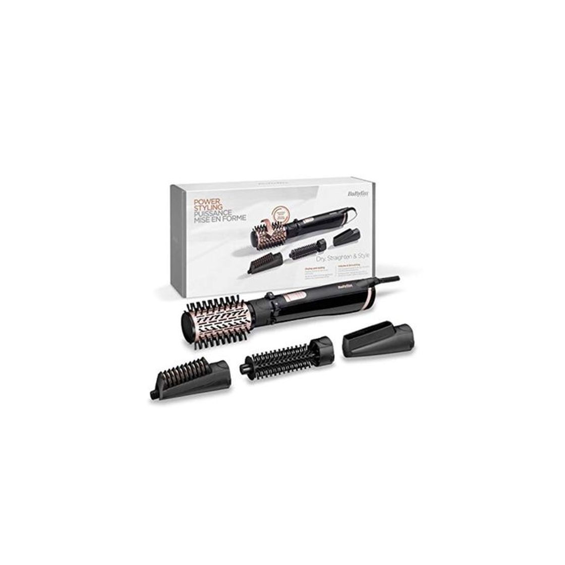 Productos BaByliss AS200E Cepillo de Aire Rotatorio 1000 W, Iónico, Cepillo de Pelo