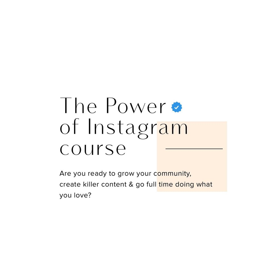 Product The Power of Instagram Course