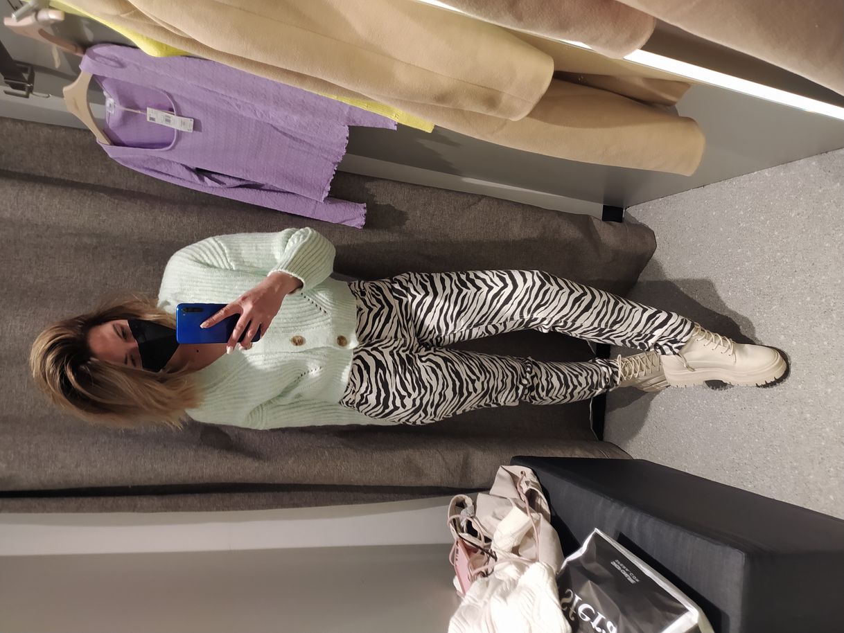 Fashion Mango mom zebra jeans