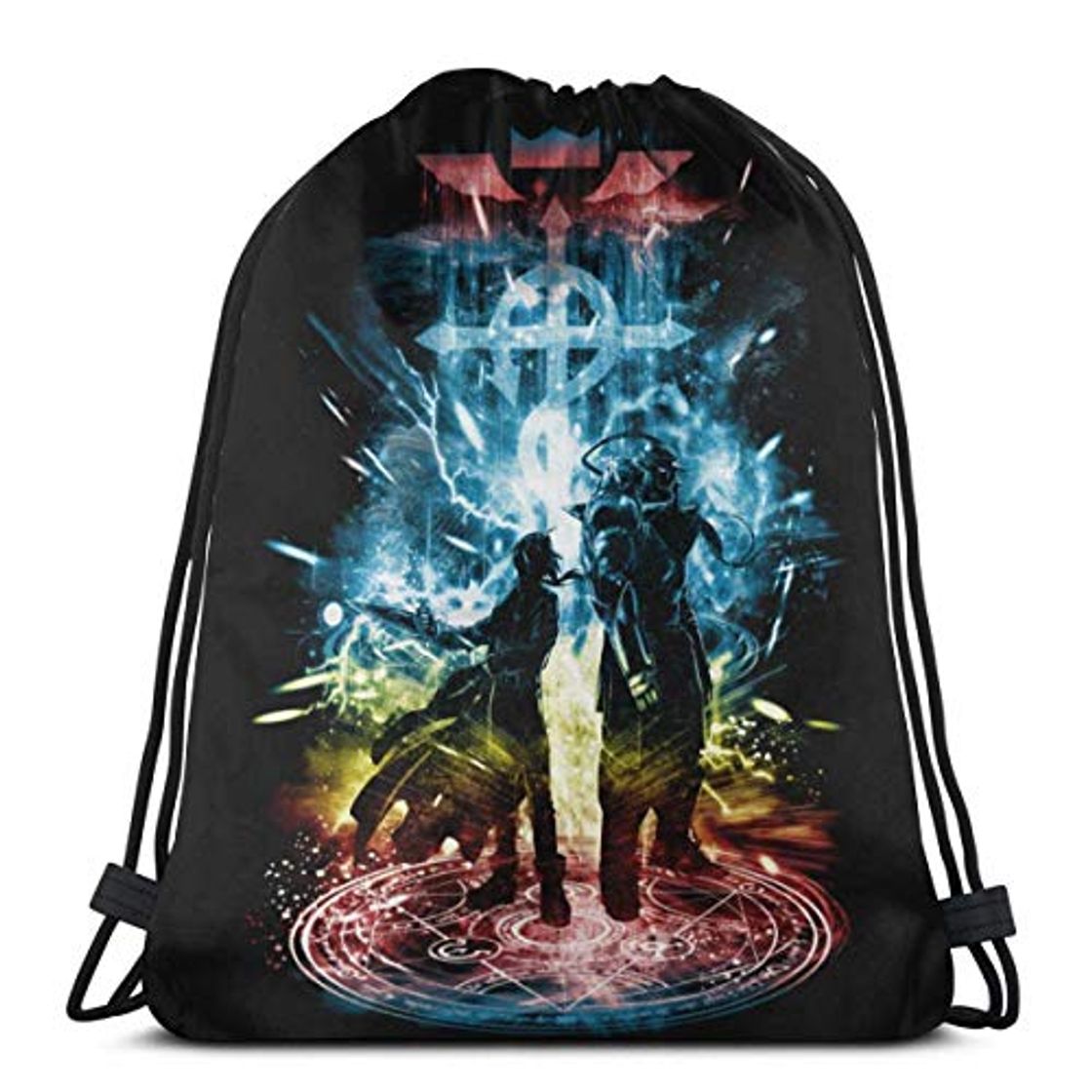 Social Yuanmeiju Drawstring Bag Sport Gym Sack Party Favor Bags Wrapping Gift Bag Mochila con cordóns Storage Goodie Bags Cinch Bags Fullmetal Alchemist Brotherhood