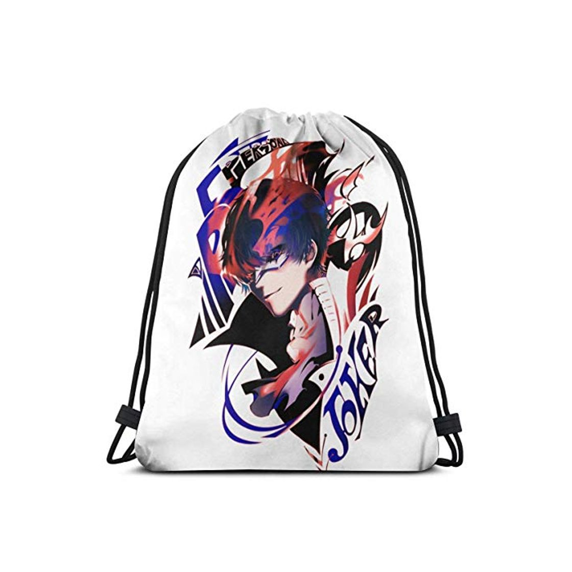 Moda Yuanmeiju Drawstring Bag Sport Gym Sack Party Favor Bags Wrapping Gift Bag Mochila con cordóns Storage Goodie Bags Cinch Bags Persona 5 Amamiya REN Joker