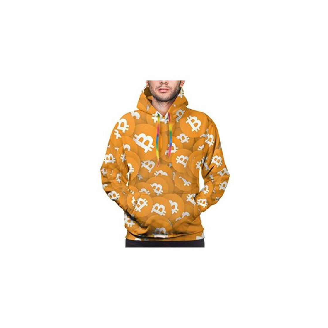 Moda 3D Printed Bitcoin Custom Men's Sweatshirt Hoodie Hooded