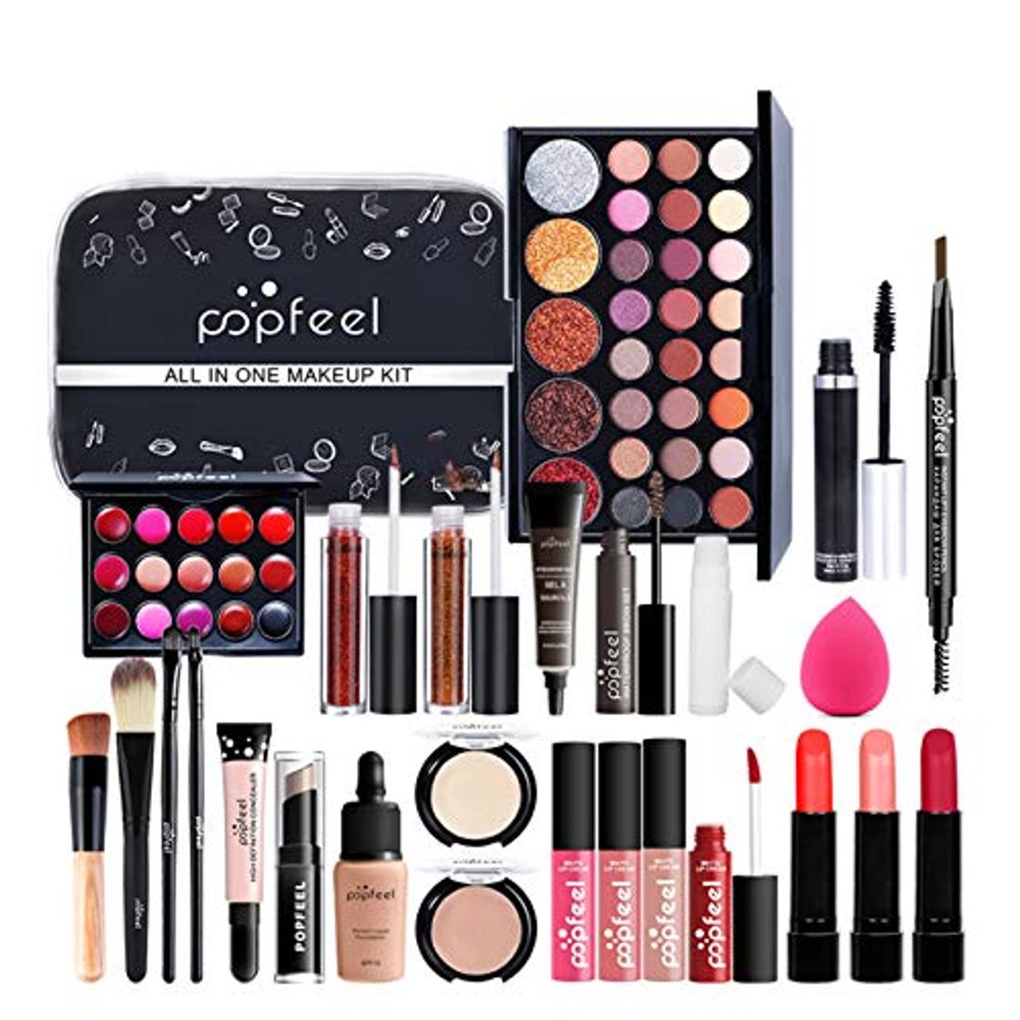 Belleza JasCherry 26 Piezas Juego de Maquillaje Set Estuche de Maquillaje Paleta Kit