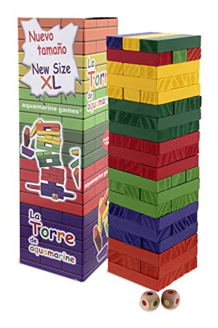 Productos Aquamarine Games - La Torre de Colores XL, Juego de Habilidad