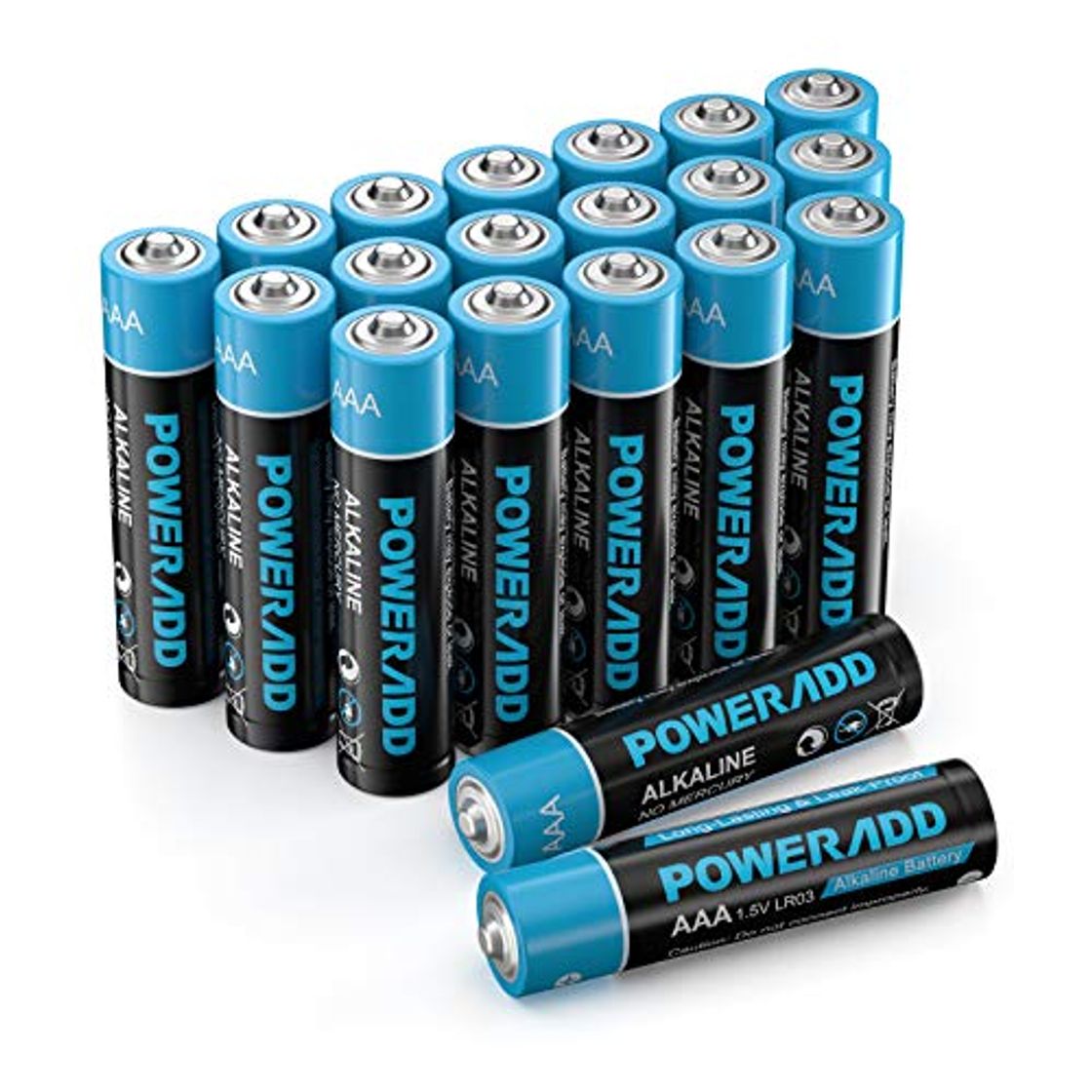 Producto Poweradd Pilas Alcalinas AAA Baterías LR03 de 10 Años Larga Duración para