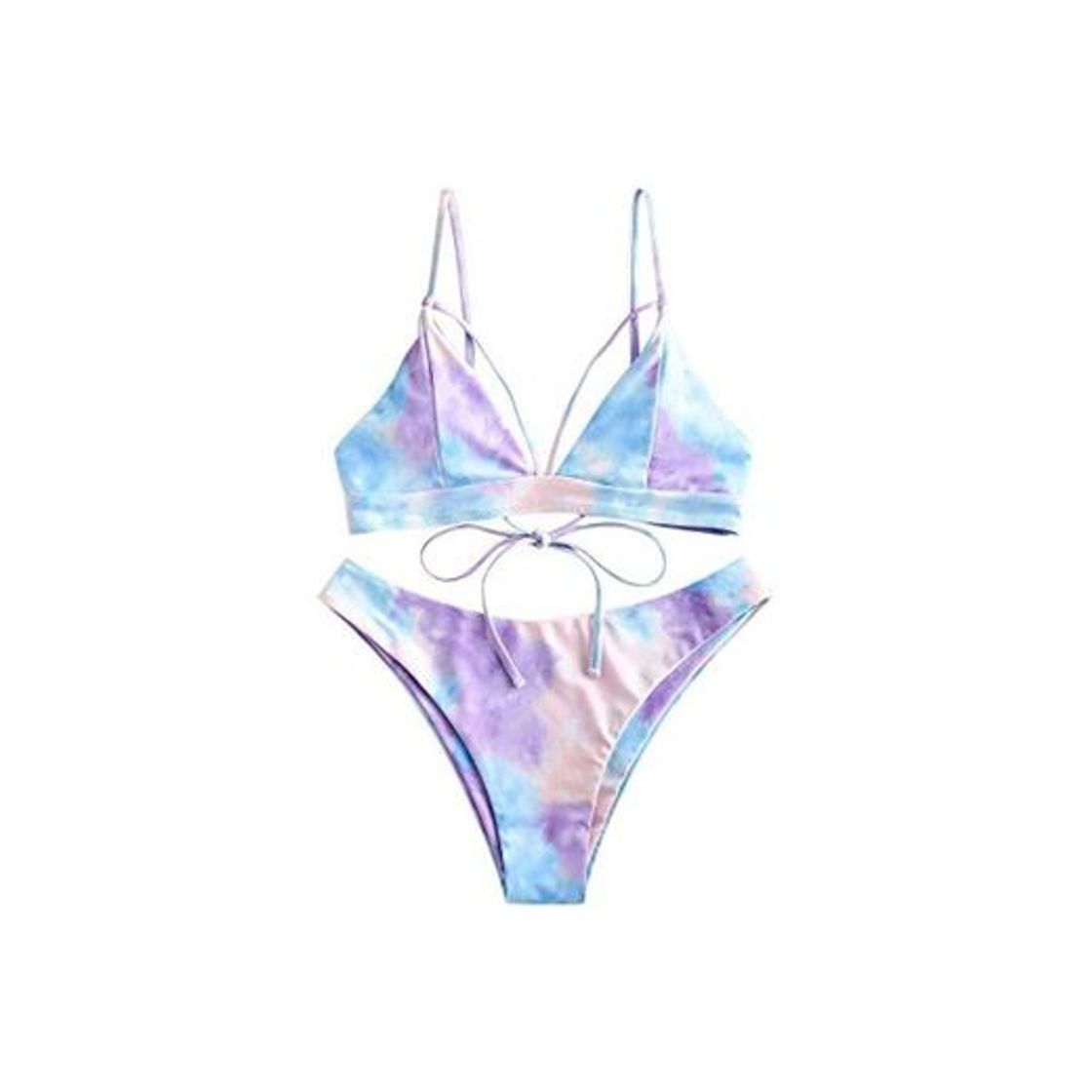 Social ZAFUL Bikini para mujer Tie Dye con tirantes finos