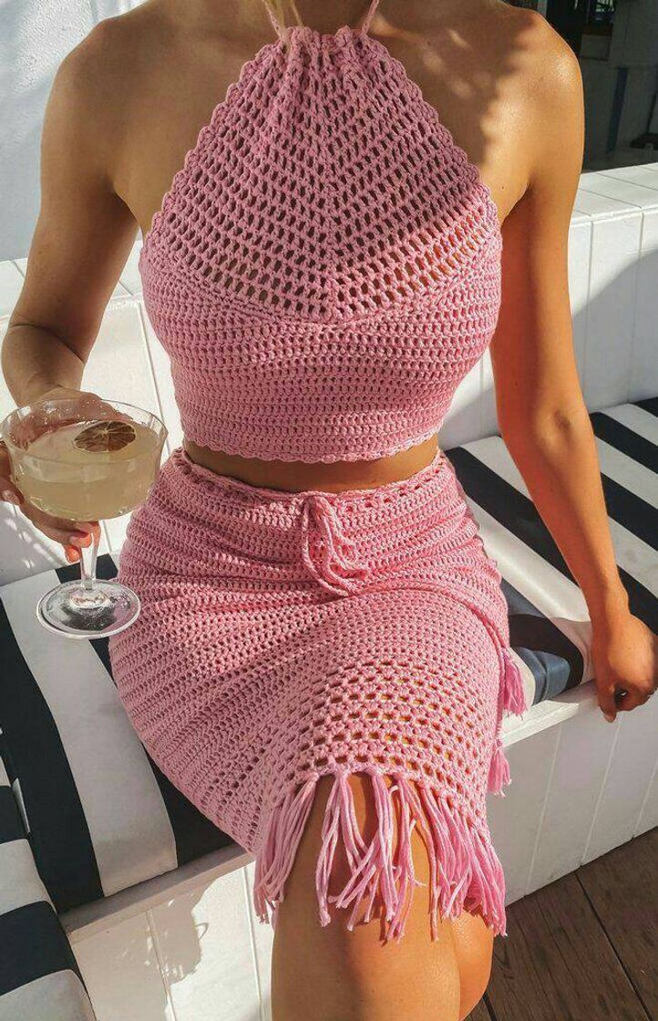 Moda Conjunto lindo de crochê 😍