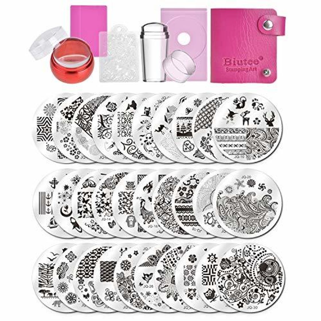 Social Biutee Stamping Nail Art de Acero Inoxidable con 13 Placas