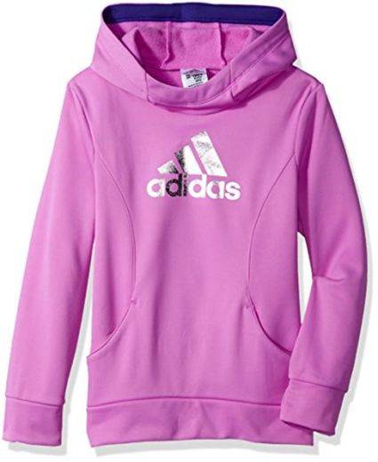 adidas Girls' Big Performance Hoodie, Light Purple, S