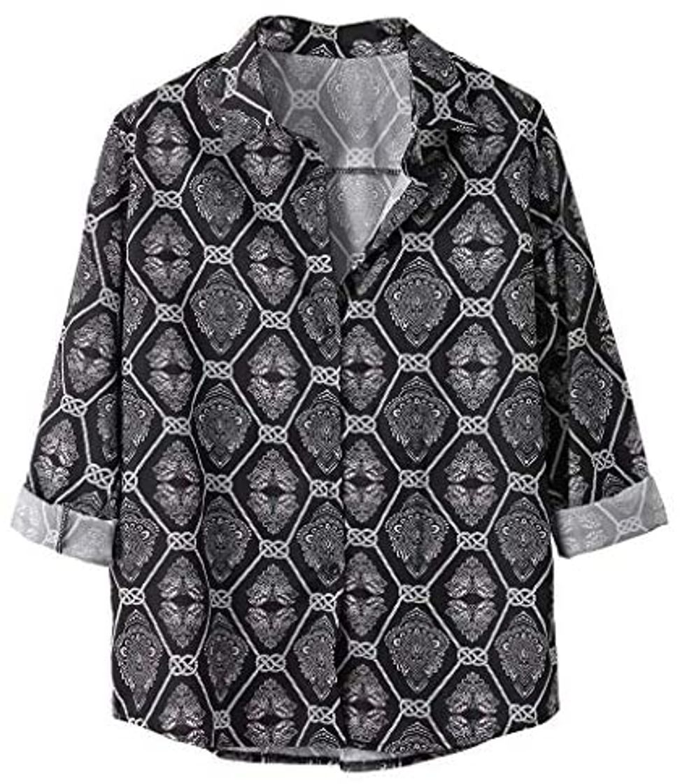 Social Longra Invierno Otoño Paño Hombre Otoño Suelto Túnica Diario Leopardo Masculino Camisa de Manga Larga Blusa Superior