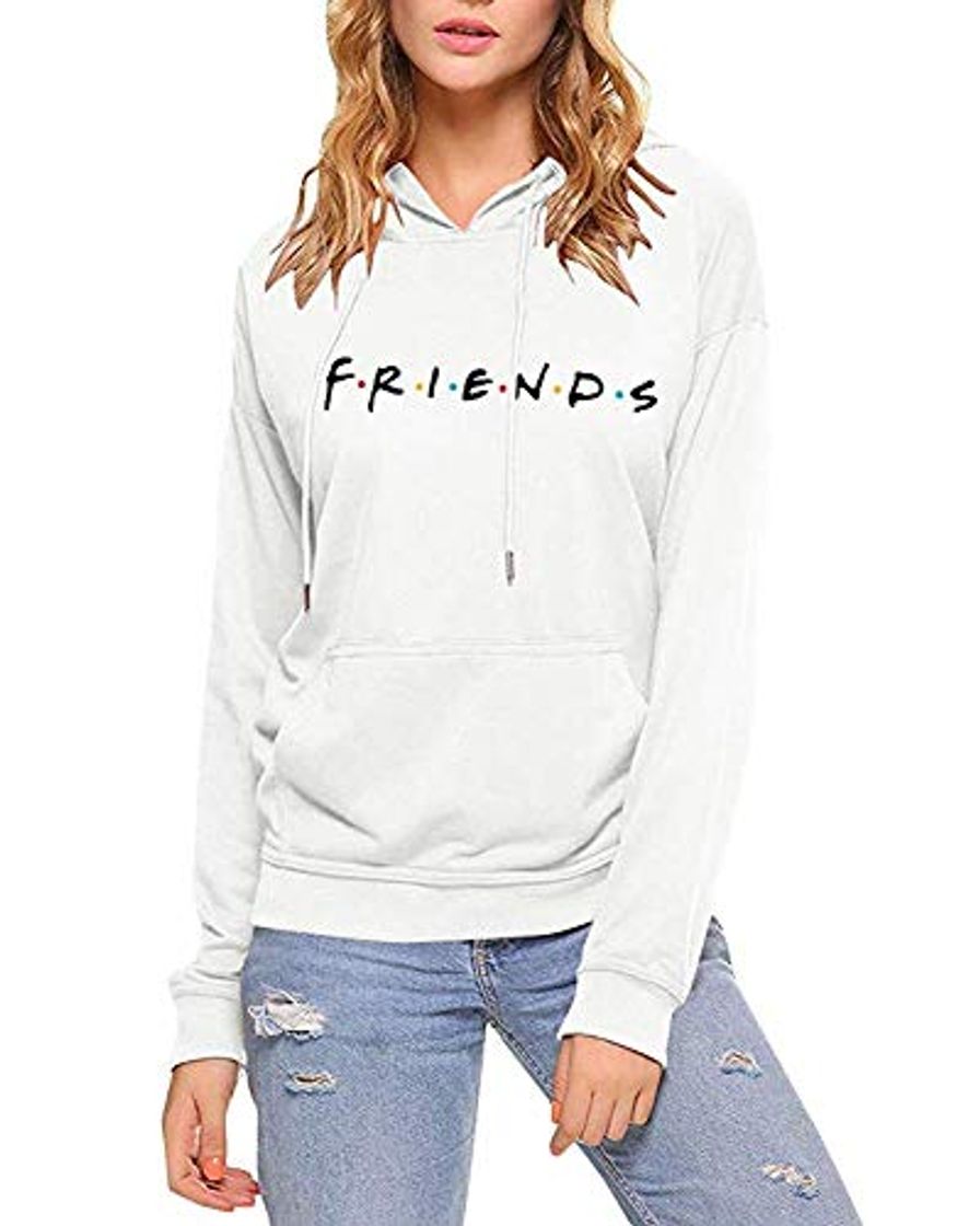 Lugares Mujer Sudaderas Friends Imprimir Sudadera Manga Larga Cuello Redondo Pullover Hip Hop