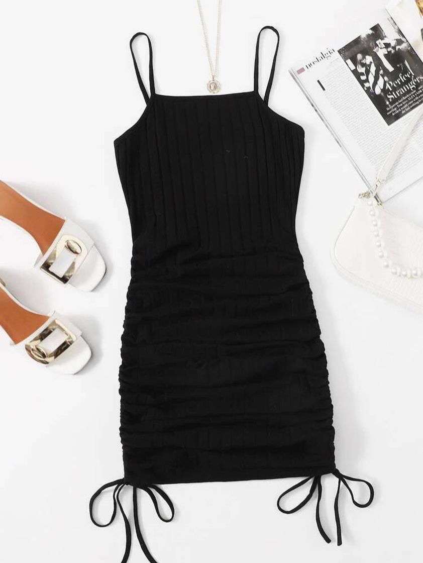 Social Shein- Vestido tubo cordão ocasional 😜