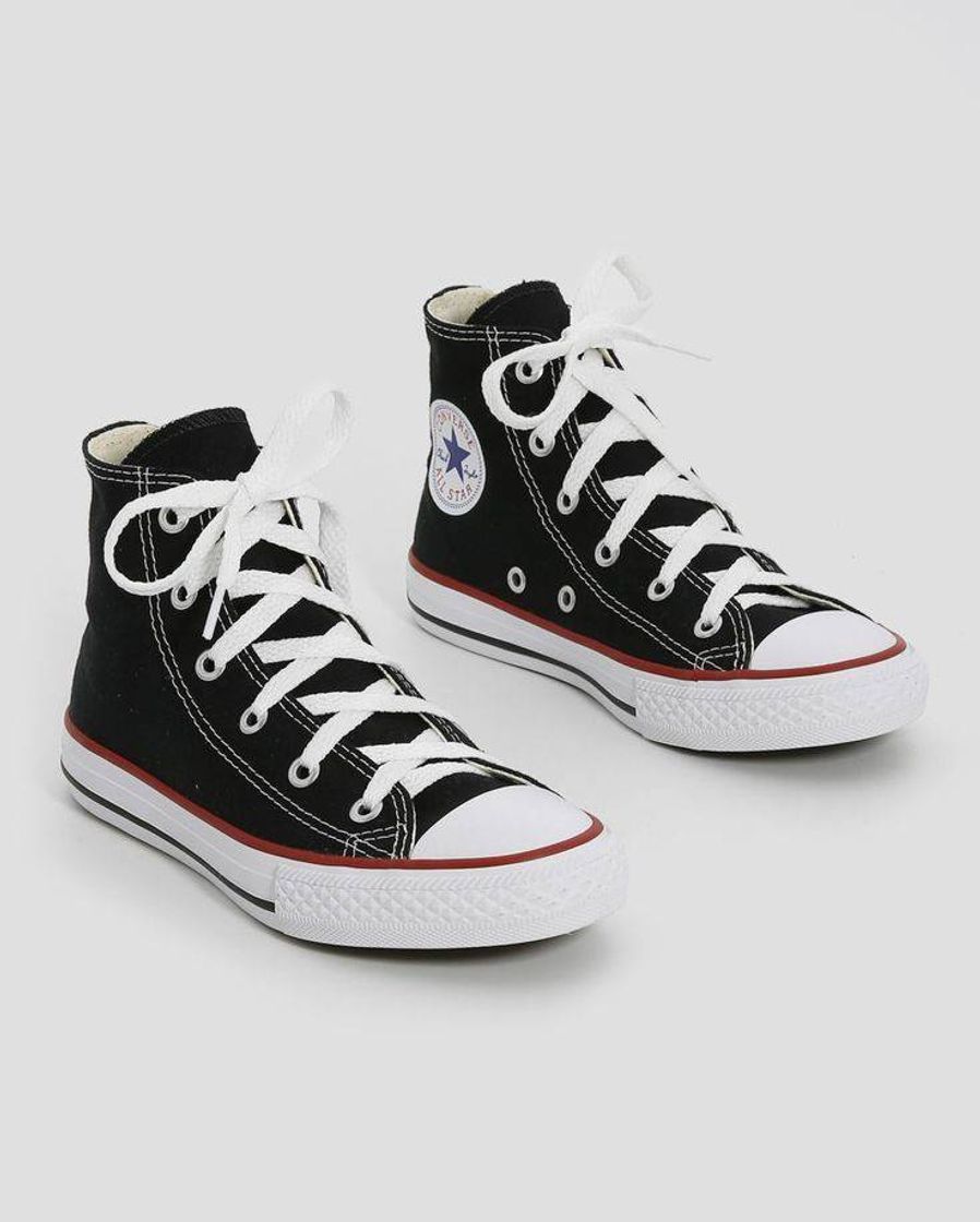 Moda All Star Preto de cano alto