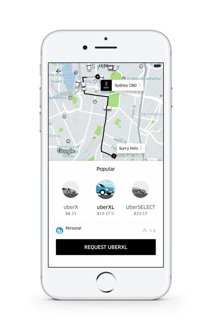 App Uber - Request a ride