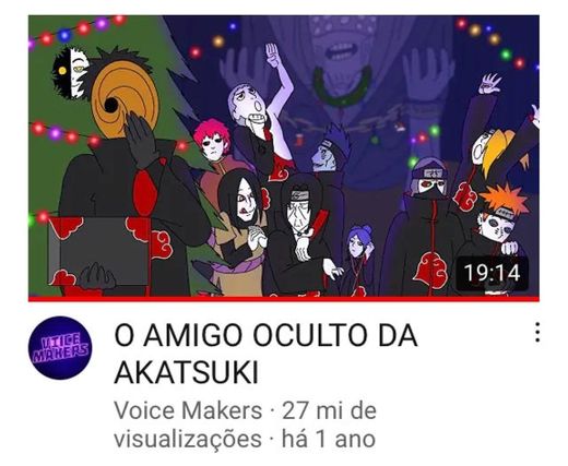 O AMIGO OCULTO DA AKATSUKI - YouTube