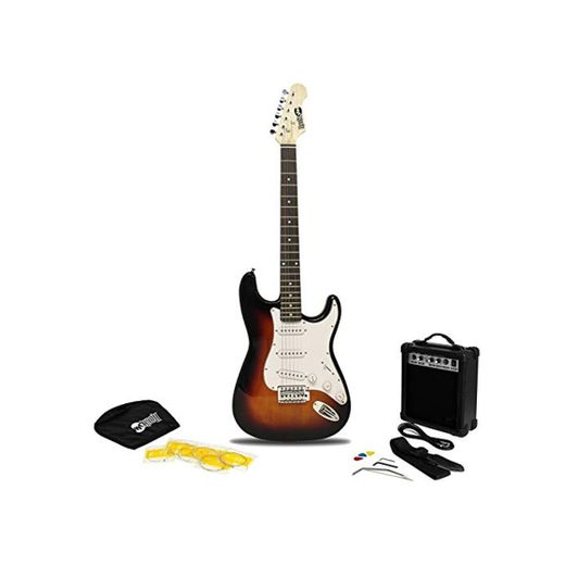 Tamaño RockJam eléctrica llena Superkit guitarra con amplificador de guitarra