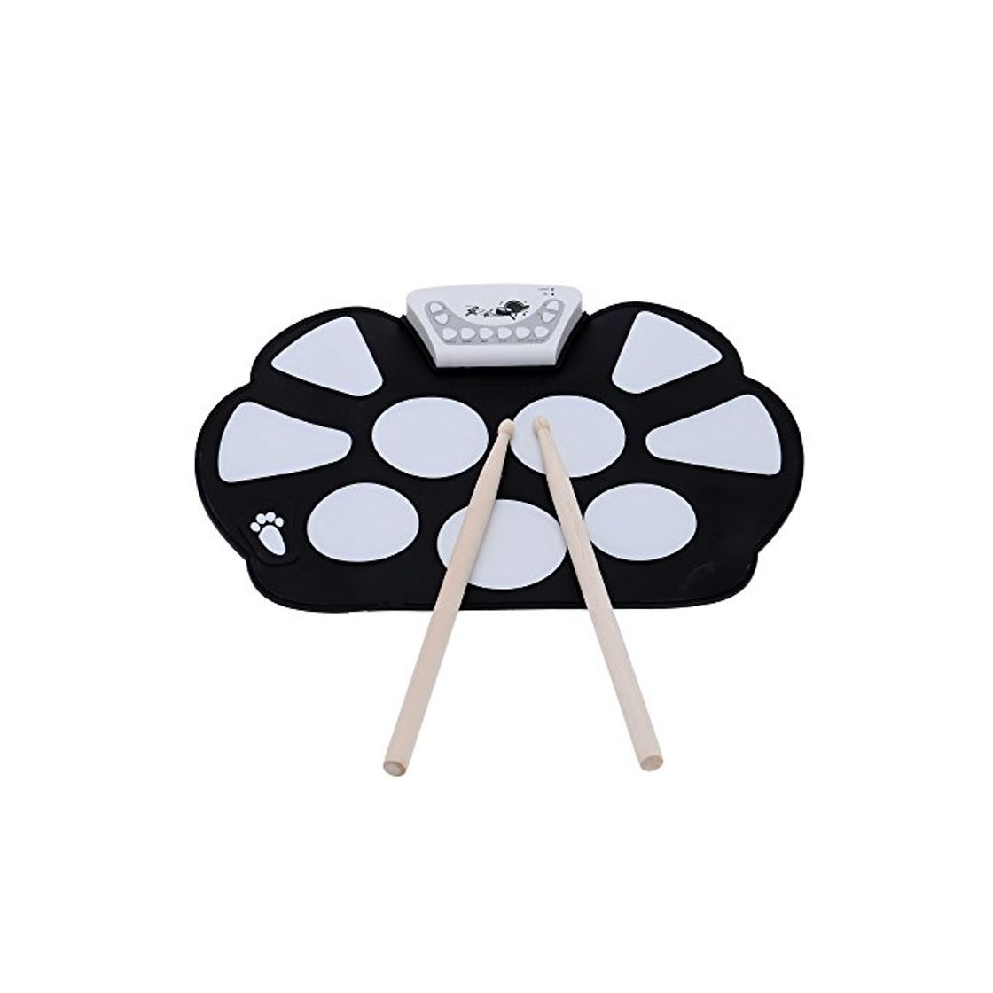 Product ammoon Enrolle Drum Pad Electrónico Portátil Kit Silicio Plegable con el Paltillo