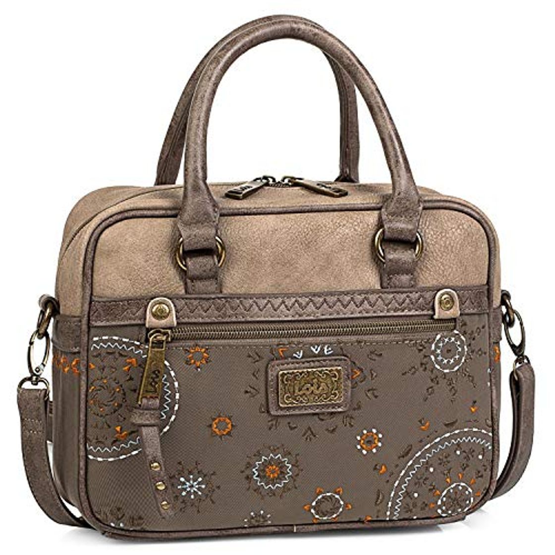 Fashion Lois - Bolso de Mujer pequeño con 2 Asas largas y Bandolera.