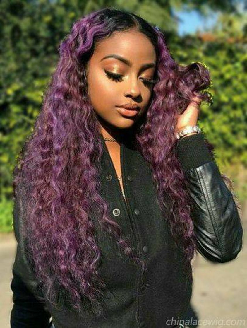 Fashion Cabelo cacheado roxo 💜