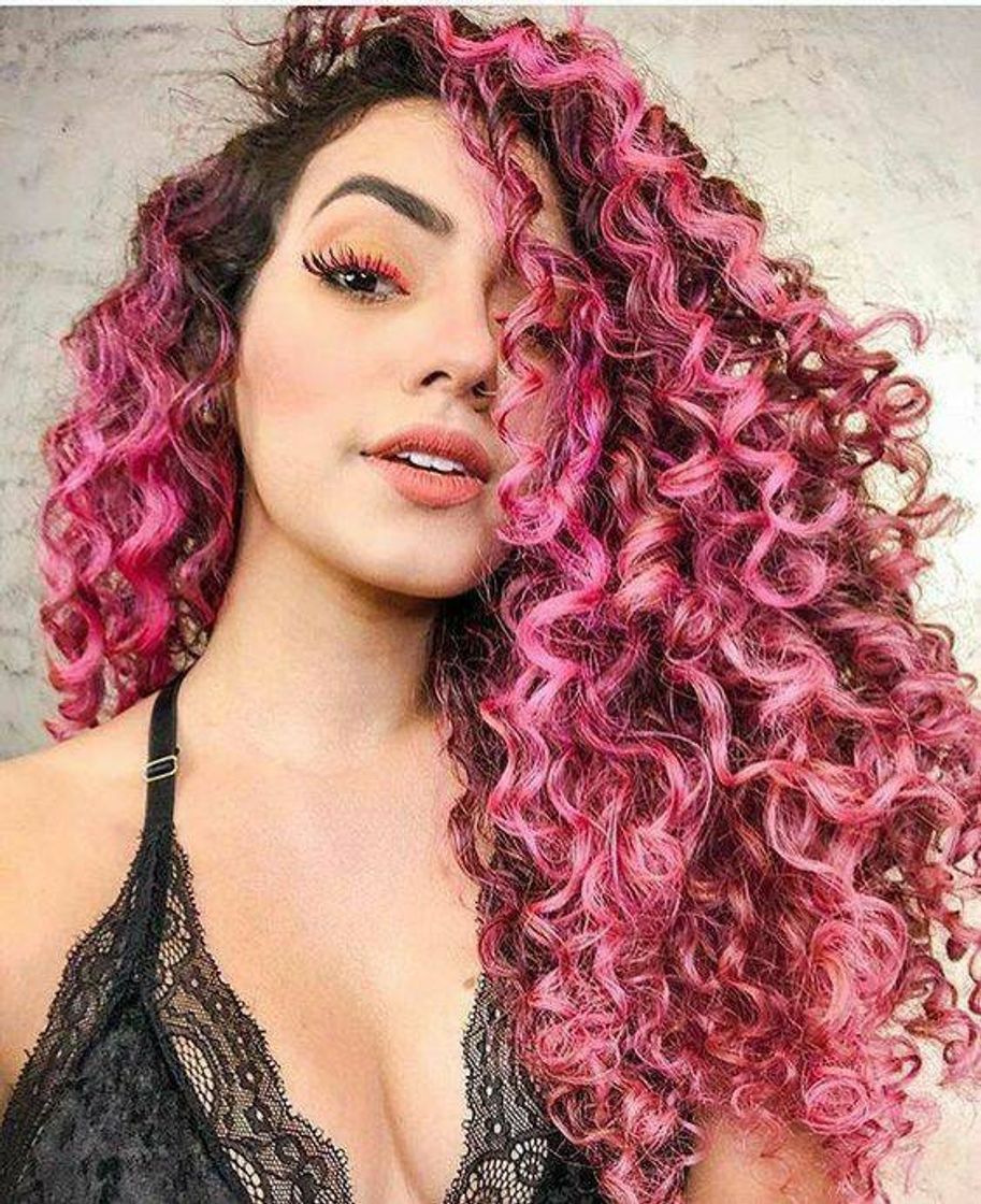 Fashion Cabelo cacheado rosa💖