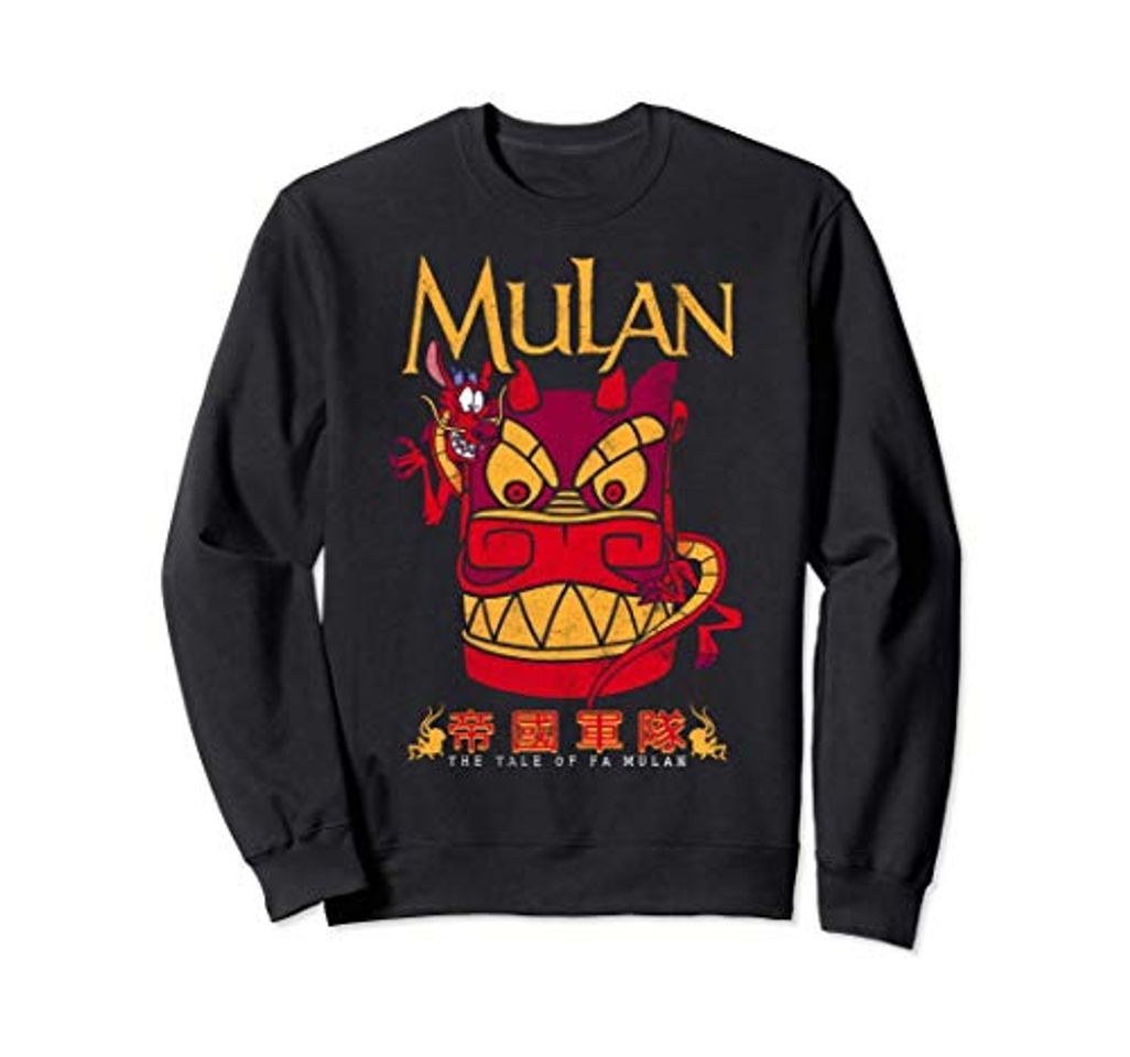 Moda Disney Mulan Mushu Dragon Stone Head Sudadera