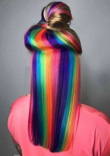 Cabelo arco-íris 🌈💜