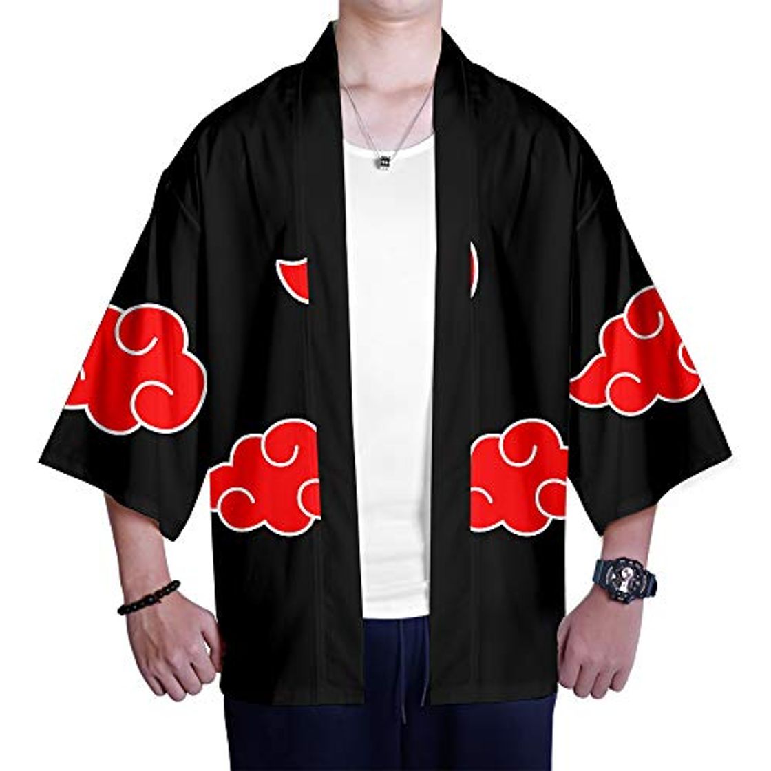 Fashion Kimono Naruto Estampado Cardigan Camisa Uchiha Sasuke Hokage Cosplay Tshirt Japonés Elegante Kimono Albornoz Verano Pijamas