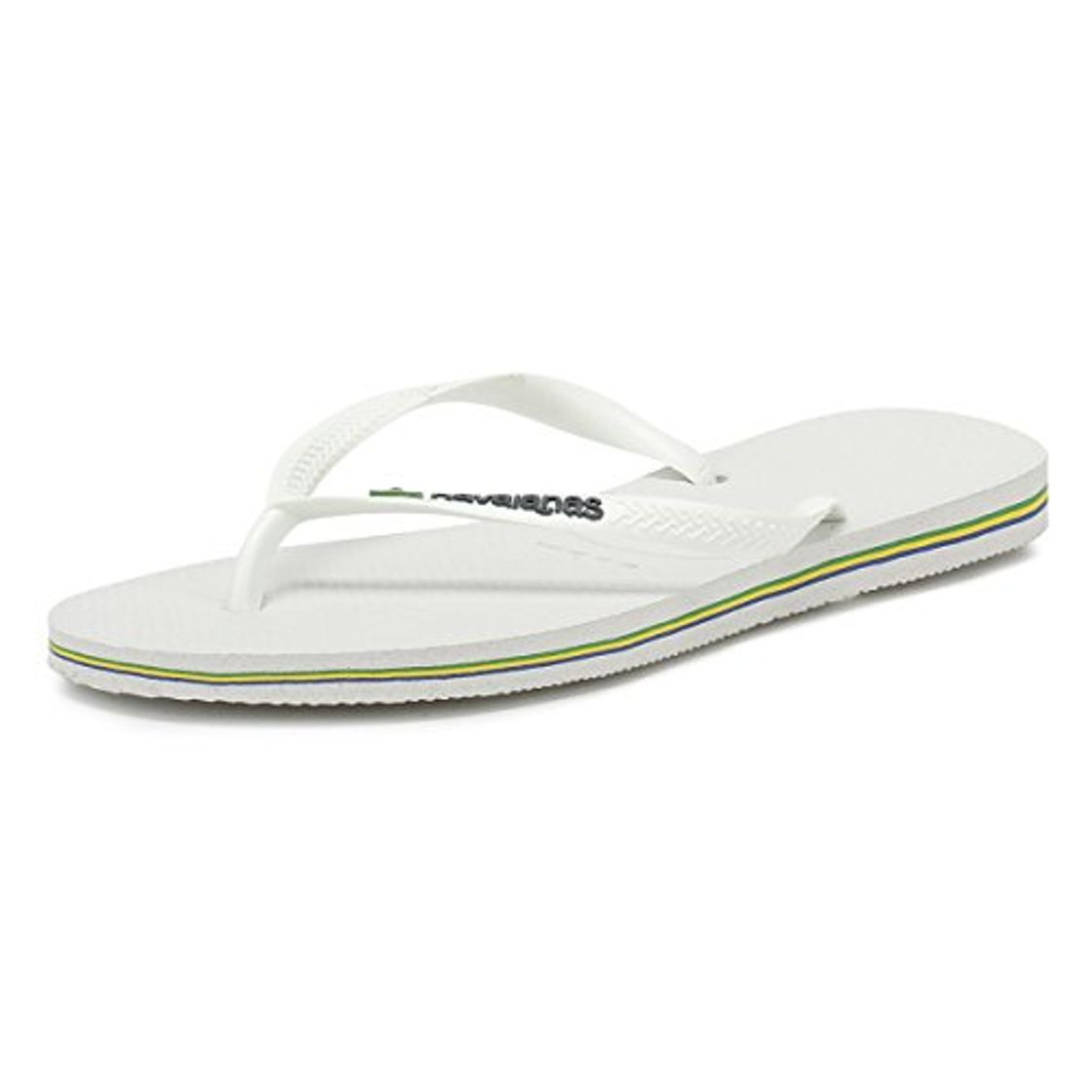 Moda Havaianas Slim Brasil Logo, Chanclas para Mujer, Blanco