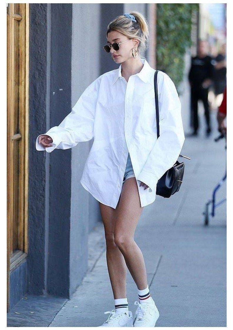 Social Auxo Mujeres Sexy Botón Suelto con Cuello en v Camiseta de Manga Larga Casual Irregular Oversized Long Tops Blusa Blanco XL