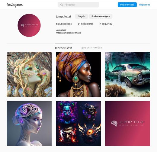 Jump to AI Instagram