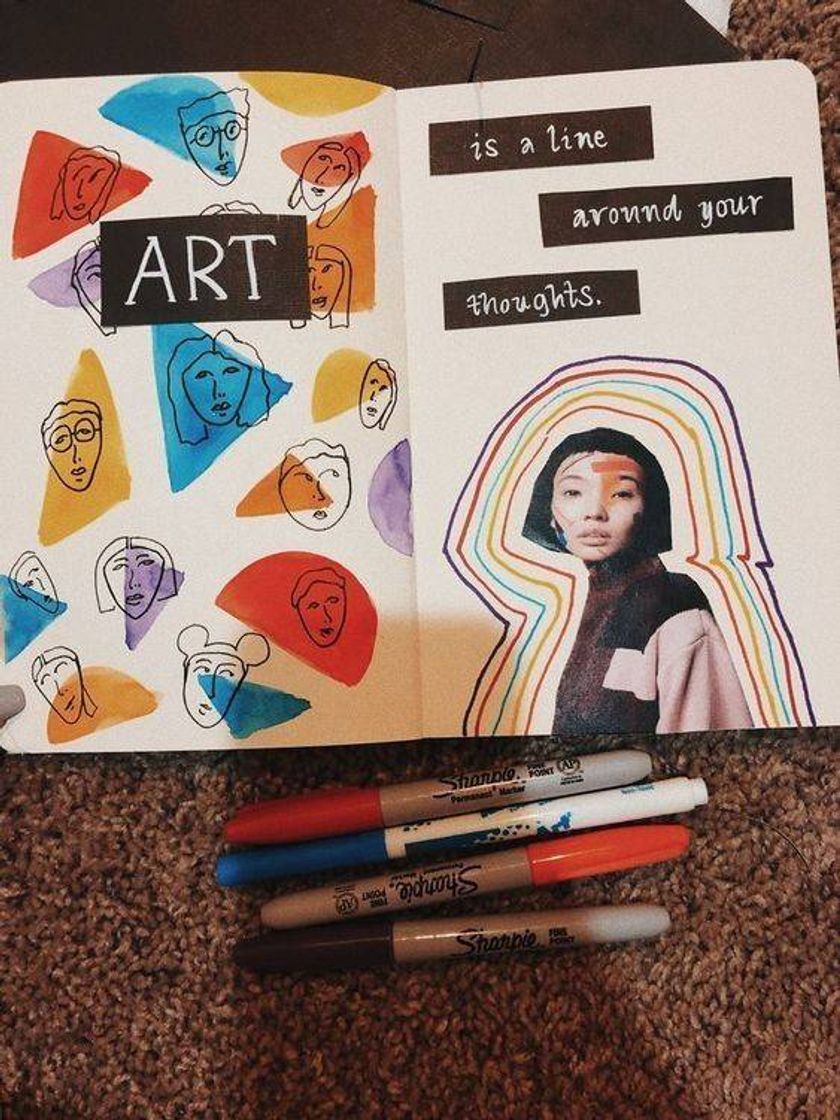 Social colagem e desenho criativo