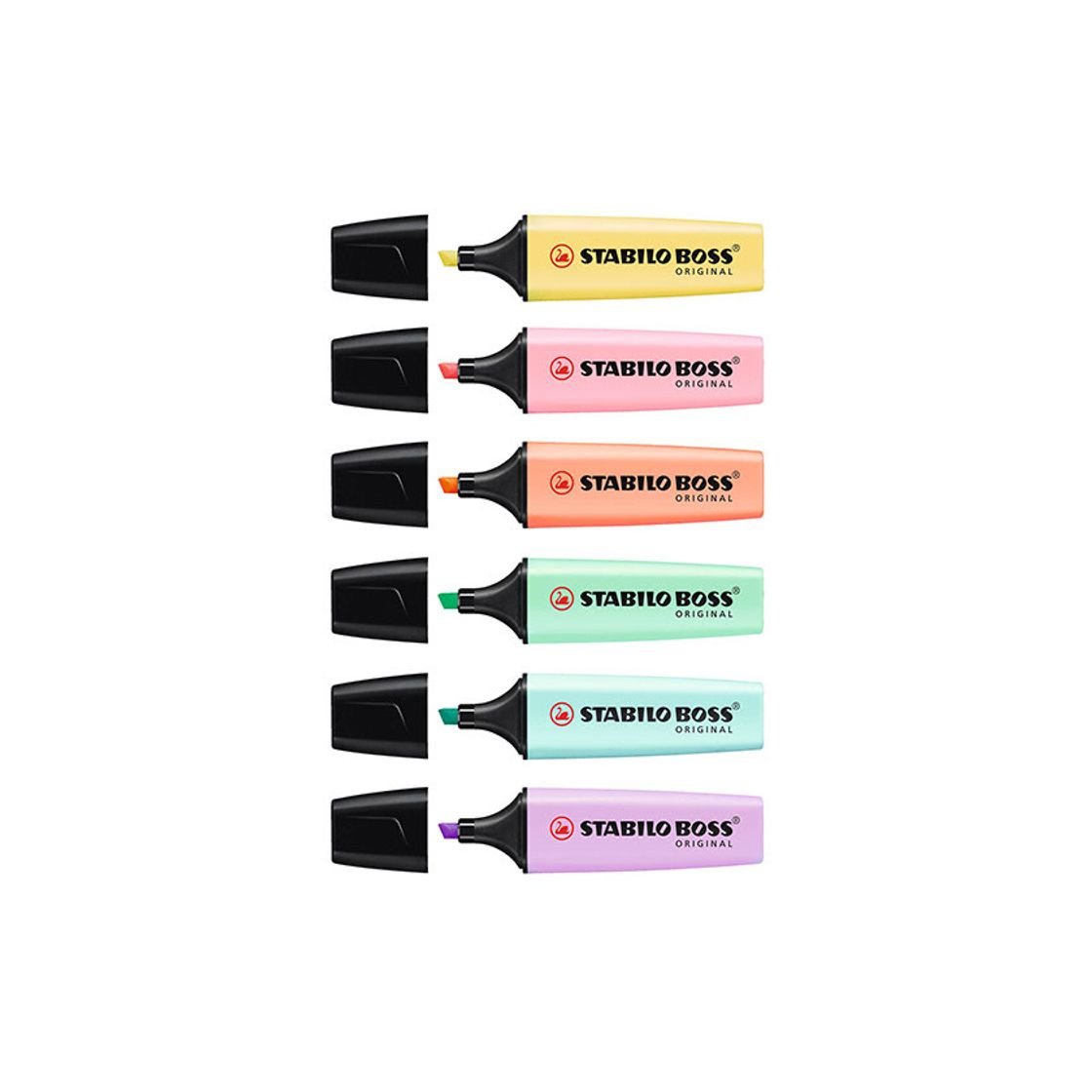 Social Pack 6 Subrayadores Stabilo Boss pastel