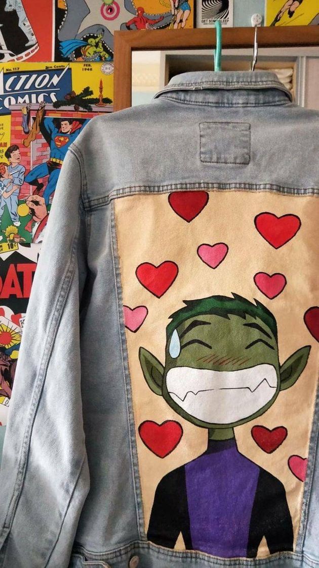 Moda Essa pintura do mutano dos jovens titans nessa jacket ..