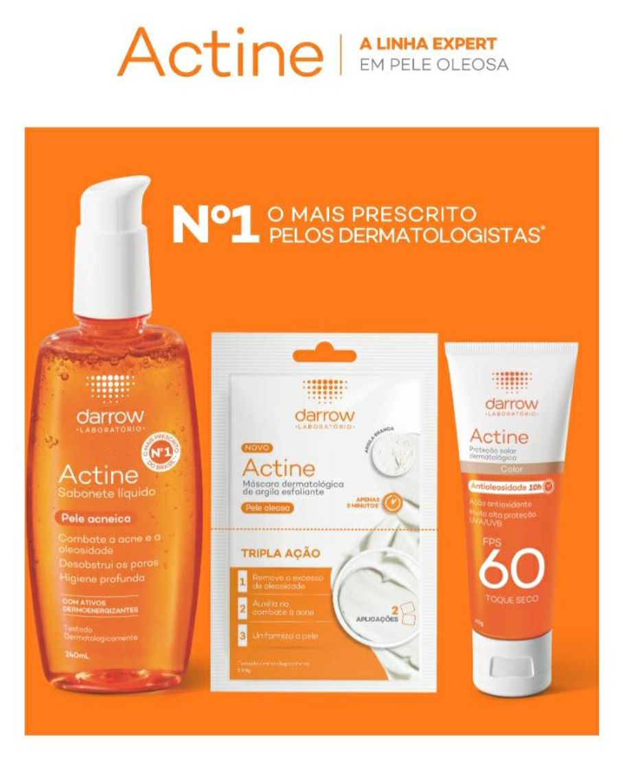 Product Actine - produto top para pele oleosas e com acne