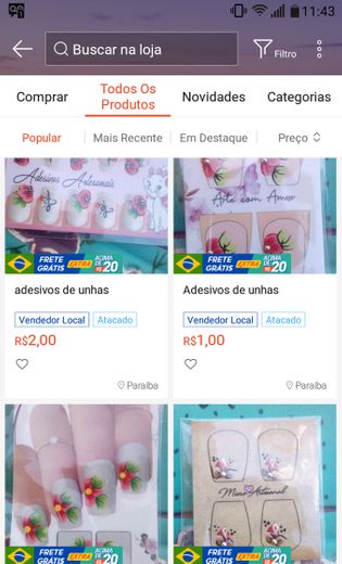 Adesivos de unhas