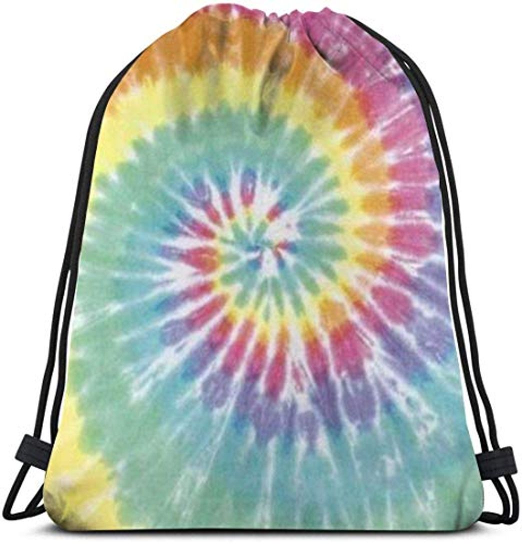 Moda Mochila con cordón School Daypacks Drawstring Backpack Unique Tye Dye Art Canvas Bulk Sackpack for Men Women String Sports Gym Bag