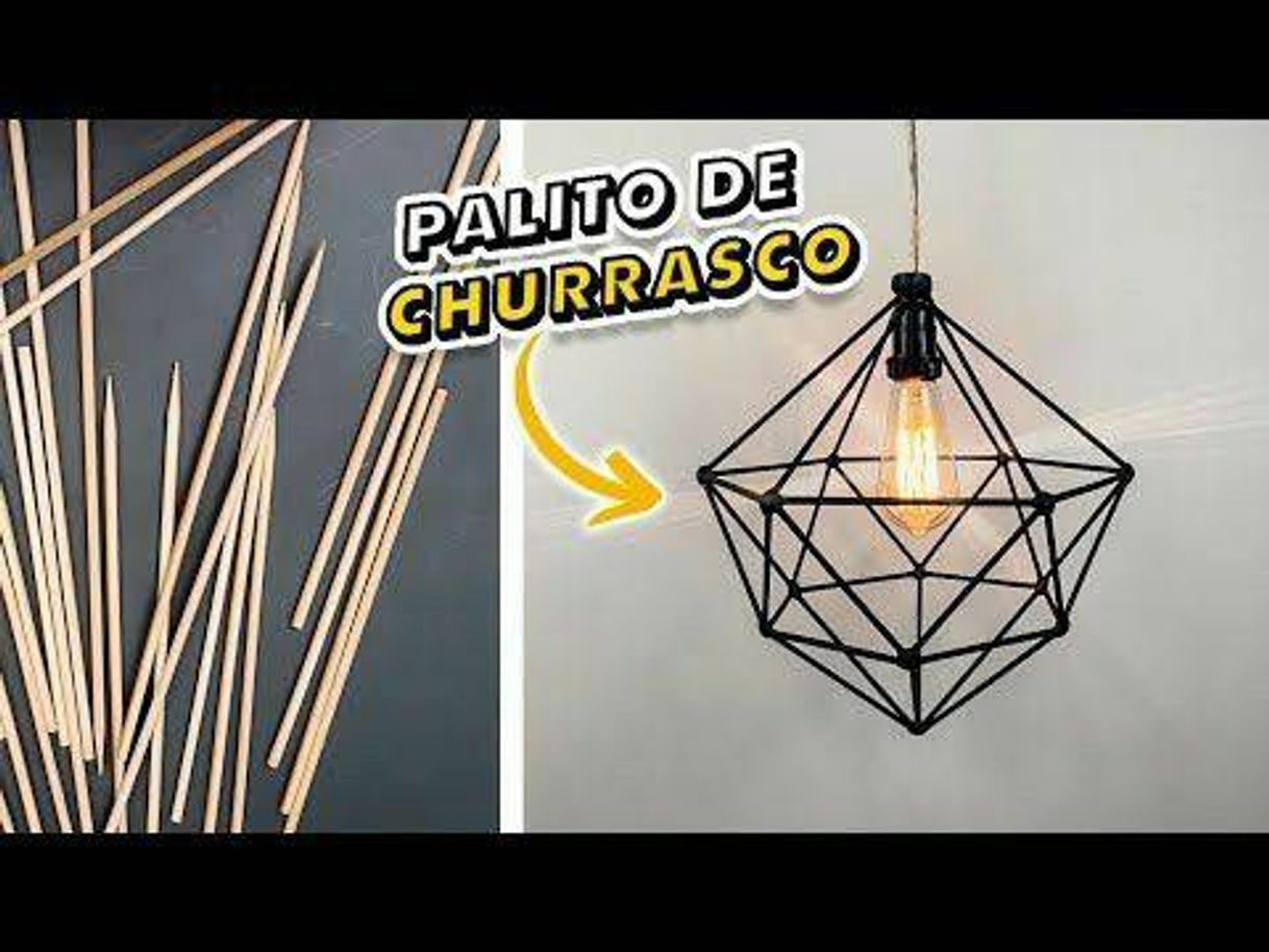 Moda Luminária feitas com palitos 