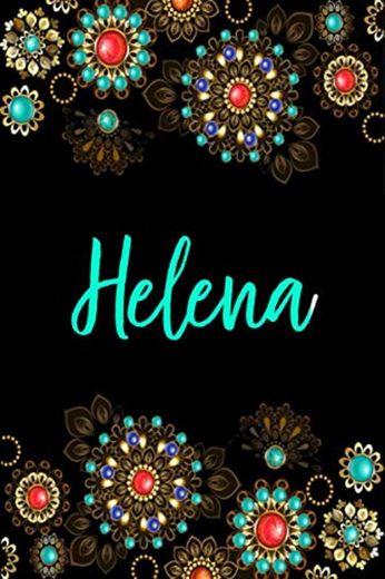 Helena: Personalisiertes Notizbuch im Blumen Design Tagebuch Journal Dankebuch Notizheft