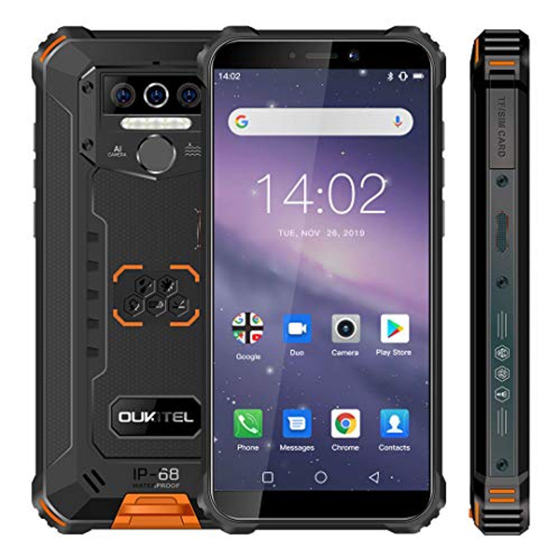 Social Móvil Resistente, OUKITEL WP5 Telefono Movil Antigolpes, Batería Grande de 8000 mAh,